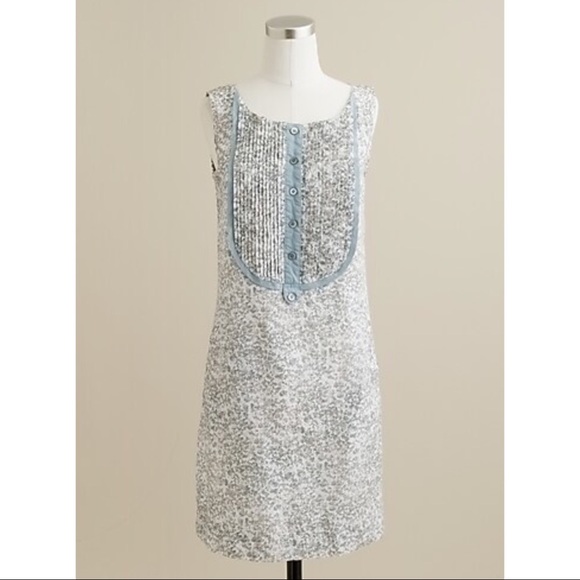 J. Crew Delphinium floral silk button-down dress 0 - Picture 4 of 8